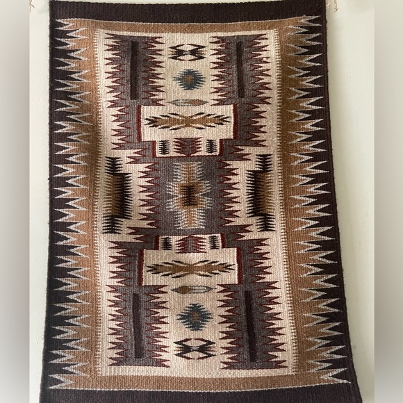 Handwoven Navajo Rug-Storm Pattern